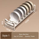 Axyaa Telescopic Dish Drying Rack Drawer Organizer for Kitchen Storage