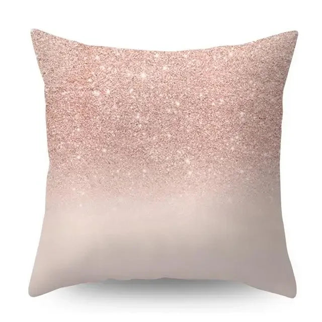 Rose Gold Geometric Pineapple Glitter Pillowcase - Axyaa Home Decor