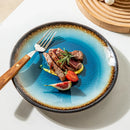 Axyaa 8-inch Ice Disc Ceramic Dessert Plate: Premium Japanese Dish