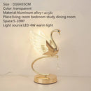 Axyaa Swan LED Desk Lamp - Golden Contemporary Home Decor