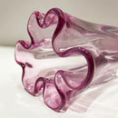 Axyaa Pink Glass Vase Petal Fold Floral Arrangement Hydroponics Terrarium