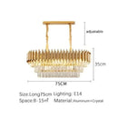 Axyaa Modern Crystal Chandelier: Elegant LED Light for Living Room, Dining Room, Bedroom