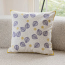 Axyaa Dandelion Leaves Embroidered Cushion Cover, Country Style, 45x45cm