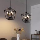Axyaa Birdcage Pendant Chandelier for Dining Room, E14 Ceiling Light Home Décor