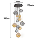 Axyaa Nordic Home Decoration Stair Chandelier Living Room Dining Room Indoor Lighting