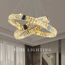 Axyaa Crystal Ring Chandelier Lighting System for Home Décor & Dining Area