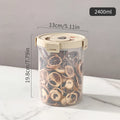 Axyaa Plastic Sealed Grain Storage Box With Handle, Stackable Spaghetti Container