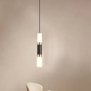 Axyaa Crystal Cylinder Pendant Chandelier: Modern Nordic Lighting Fixture for Kitchen, Dining Room