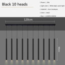Axyaa Modern Black Column LED Chandelier for Stylish Home Lighting