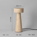 Axyaa Stone Table Lamp: Japanese Wabi-Sabi Design for Bedroom, Living Room, Study Room