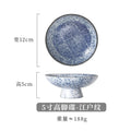 Axyaa Ceramic High-Footed Refreshment Plate & Kiln-Changed Fruit Dessert Plate