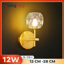 Axyaa Crystal Ball Wall Lamp: Modern Bedroom Bedside & Living Room Decor