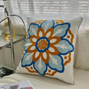 Axyaa Ethnic Floral Embroidered Pillowcase - Cotton Throw Cushion Cover