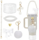 Axyaa Cup Accessories Set for Stanley Tumblers: Straws, Covers, Caps, Boot, Charm Chains