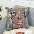 Axyaa Anime Art Pillowcase Cushion Cover 45*45 for Sofa Decor