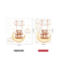 Axyaa Animal Wall Stickers: Rabbit & Bear Patterns for Kids Rooms