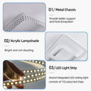 Axyaa Square Ceiling Lamp Modern Chandelier for Bedroom Living Room