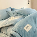 Axyaa Velvet Duvet Set: Warm Plush Comforter, Thick Blanket, Home Bedding, Winter