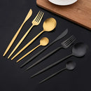 Axyaa 20-Piece Stainless Steel Cutlery Set - Matte Finish Flatware Set