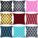 Axyaa Geometric Printed Pillowcase Double Sided Crystal Sofa Cushion Cover