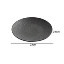 Axyaa Matte Stone Patterned Ceramic Steak Dessert Sushi Salad Plate - Round Shallow Specialty Tableware