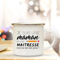 AXYAA Best Mom French Print Enamel Coffee Mug - Home Drinkware Gift