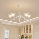 Axyaa Modern Lily Glass Chandelier Light for Living Room Bedroom Ceiling