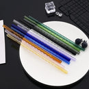 Axyaa Pink Glass Straw Set of 10 - Reusable Eco-Friendly Bubble Tea Smoothie Straws