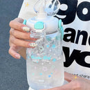 Axyaa 640ml Tritan Straw Handle Water Bottle