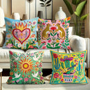 Colorful Floral & Animal Pattern Pillow Covers by Axyaa - Sofa Bedroom Car Pillow Cover