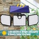 Axya 230 LED Solar Outdoor Wall Light, Motion Sensor Flood Light with High Brightness