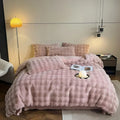 Axyaa Rabbit Plush Four-Piece Sheet Set - Cozy Autumn/Winter Bedding
