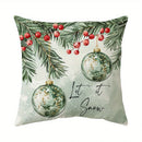 Axyaa Deer & Christmas Ornaments Throw Pillow Covers - Sofa, Bedroom, Car Essentials