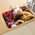 Axyaa Christmas Animal Print Door Mat - Non-Slip Home Decoration