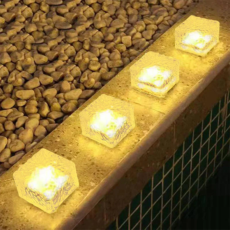 Axyaa Solar LED Brick Lights - Outdoor Waterproof Decoration for Yard and Garden