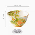 Axyaa Chinese Ceramic Rice Bowls Set - High-End Tableware and Beautiful Small Bowls