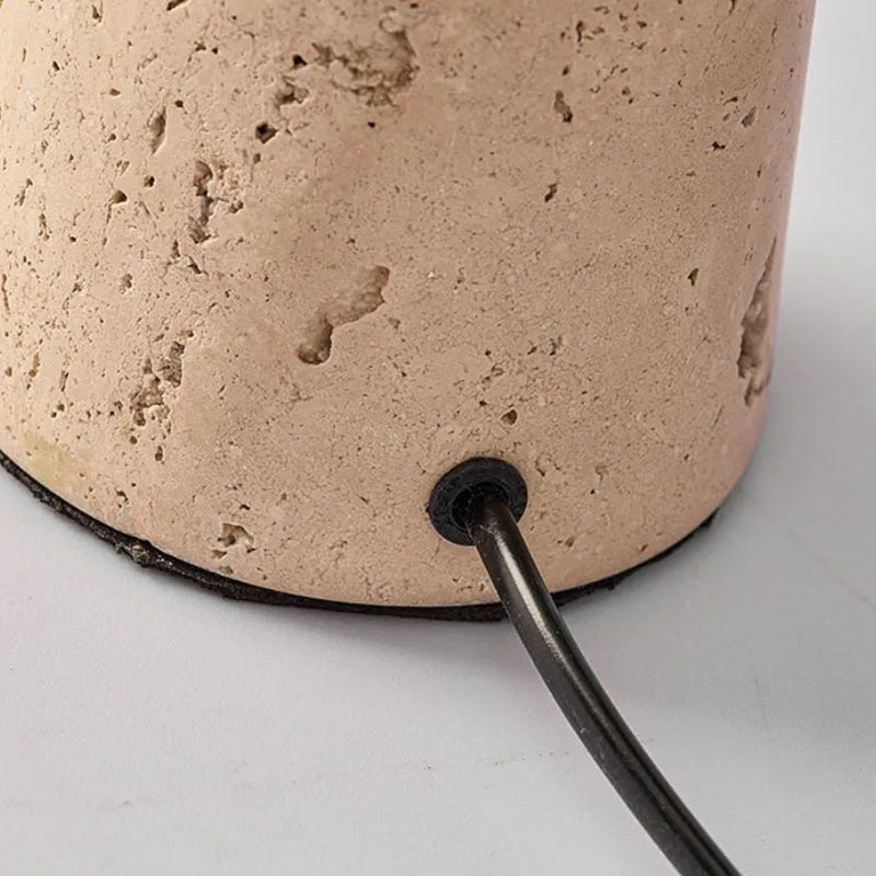 Axyaa Retro Yellow Stone Bedside Lamp