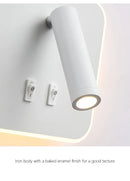 Axyaa LED Wall Lamp with USB Charging, Modern Minimalist Design