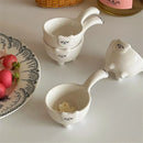 Axyaa Cat-Shaped Coffee Cup Set: Small Milk Cup, Ceramic Saccharin Bowl, 20ml Ingredient Plate