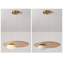 Axyaa Wooden Glass Ball Pendant Light - Modern Nordic Living Room Kitchen Dining Decor