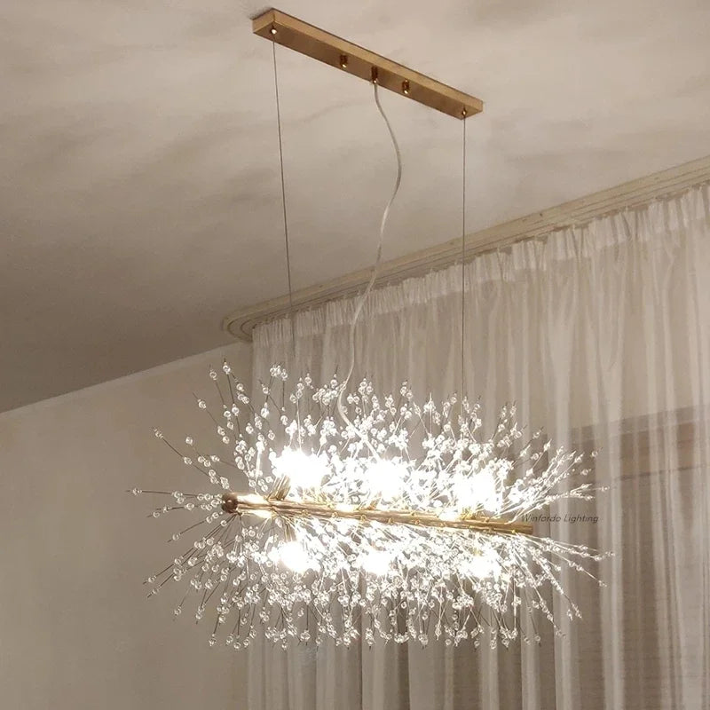 Axyaa Dandelion Chandelier LED Pendant Lamp for Dining Room and Bedroom