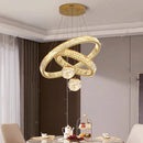 Axyaa Luxury Crystal Pendant Chandelier for Living Room Dining Room Lighting