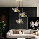 Axyaa Nordic Bubble Glass Pendant: Postmodern Round Ball Molecular Magic Bean Hanging Lamp