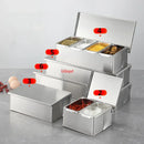 Axya Stainless Steel Seasoning Box with Lid - Restaurant Chef Quality Storage