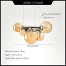 Axyaa Glass Chandelier: Postmodern Nordic Designer Pendant Lights for Home and Restaurant