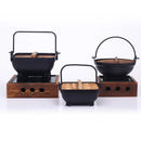 Axya Handheld Household Food Pot with Creative Wooden Lid & Hanging Design