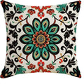 Colorful Floral Pattern Pillow Covers by Axyaa - Ideal for Sofa, Bedroom, Car