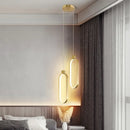 Axyaa Modern Minimalist Pendant Chandelier Gold Black Hanging Lamp