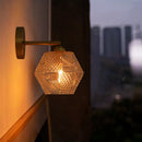 Axyaa Octagonal Glass LED Wall Lamp for Bedroom, Living Room, Stair, Bathroom, Pull Chain Switch
