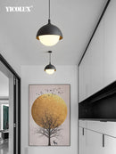 Axya LED Ceiling Light for Staircase Foyer Gallery Balcony - White/Black Finish